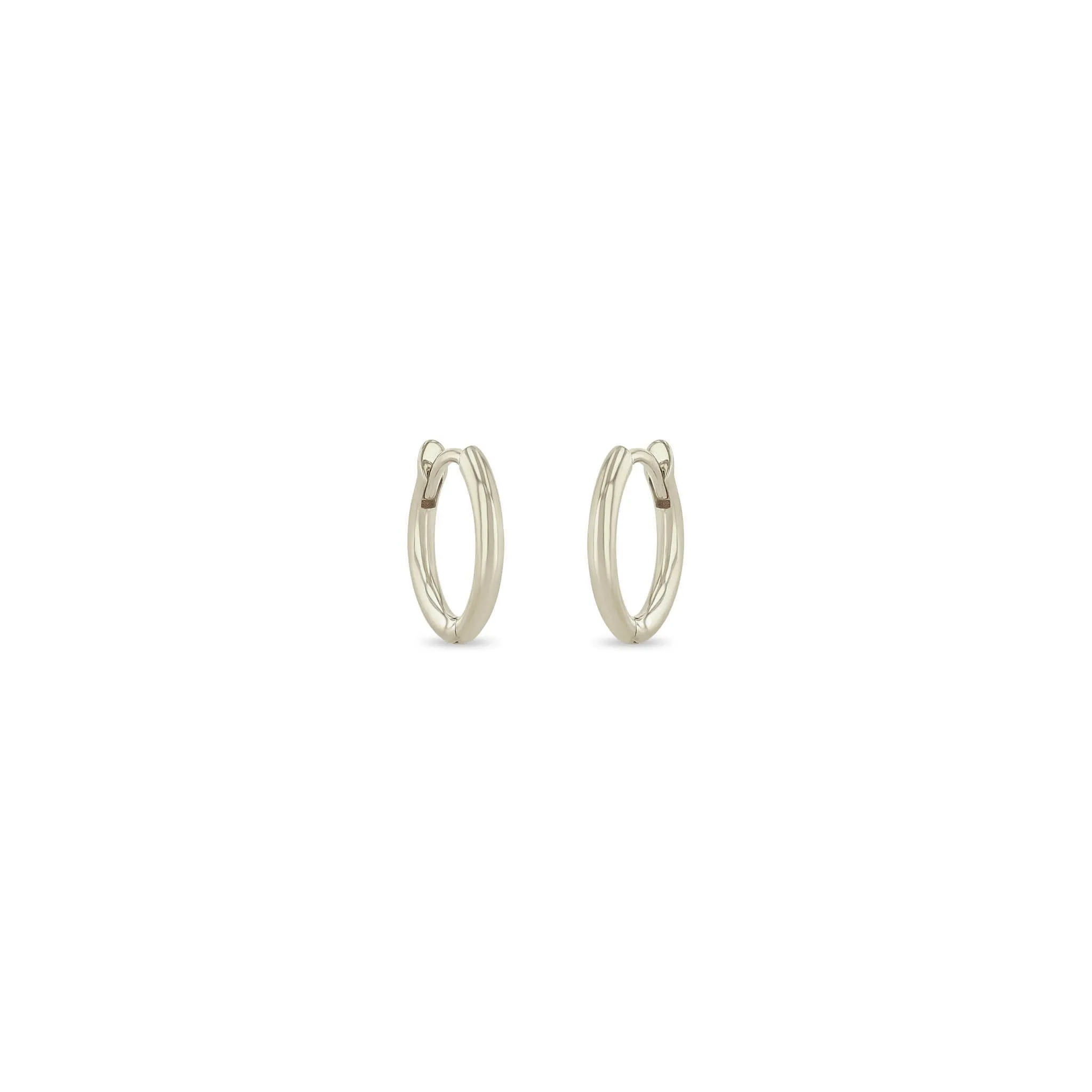 14k Gold Hinge Huggie Hoops