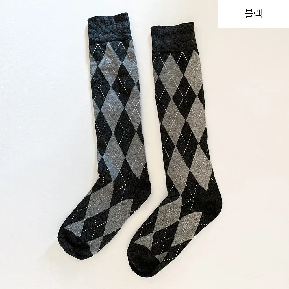 2 Pack Socks With Diamond Pattern