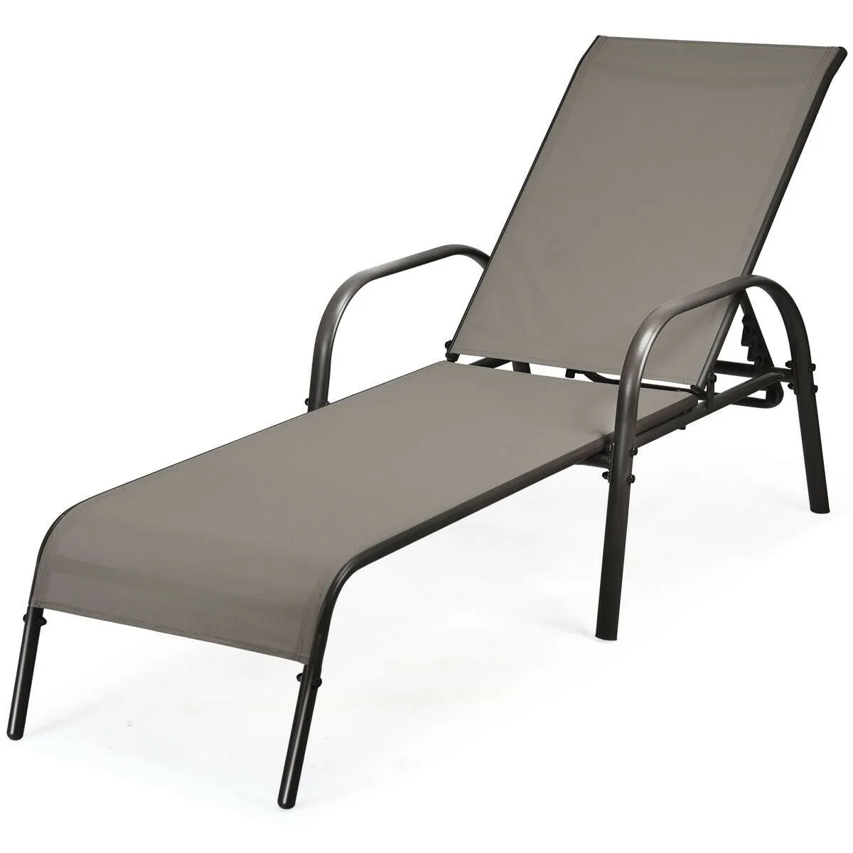 2pc Outdoor Patio Lounge Chair - Brown