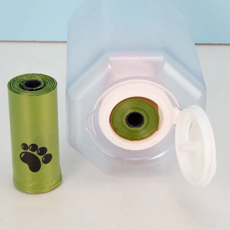 3-in-1 Portable Pet Water Bottle, Food Feeder, and Poop Dispenser - Leak-Proof Multifunctional Dog Water Bottle