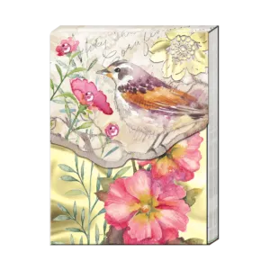 3 x 4 Note Pad  Birds and Flowers  44657