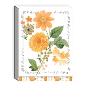 3 x 4 Note Pad  Notable Florals Marigold  50423