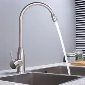 360° Rotatable Brushed Nickel Kitchen Tap