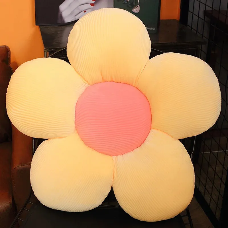 40/50/60CM Flower Plush Cushion Soft Cartoon Plant Stuffed Doll Chair Cushion Sofa Pillow Bed Decorative Floor Mat Kawaii Gift