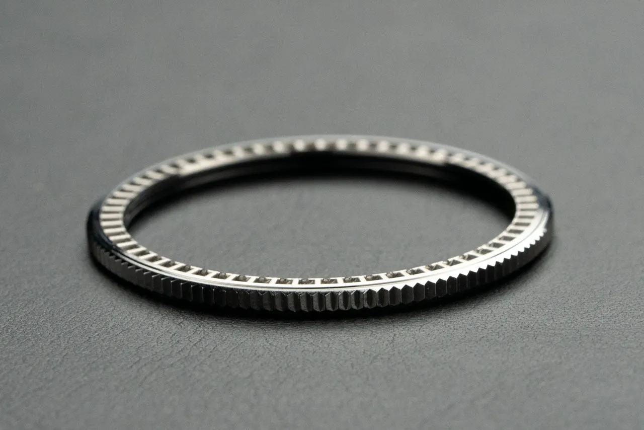 41.5mm Coin Edge thin profile Silver bezel - for DWC divers, Seiko SKX and 5KX/SRPD