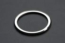 41.5mm Coin Edge thin profile Silver bezel - for DWC divers, Seiko SKX and 5KX/SRPD