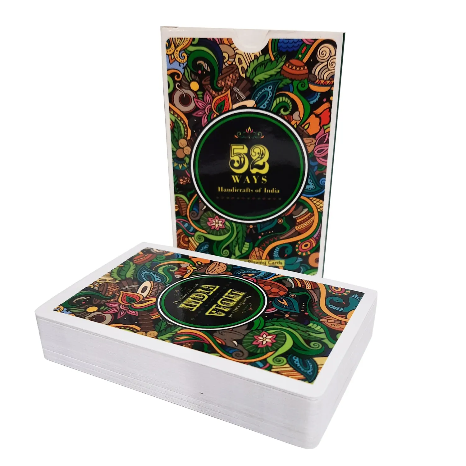 52 Playing Cards in Handicraft of India Design