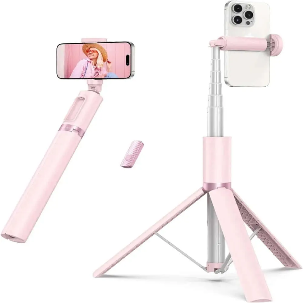 55 Inch Selfie Stick Tripod, All-in-one Extendable Aluminum Phone Tripod