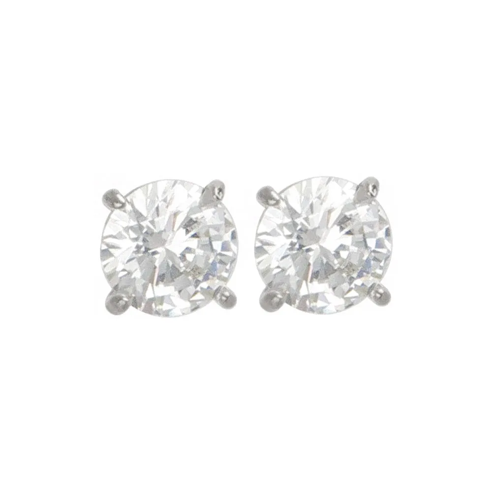 5mm CZ 18K Gold Post Studs