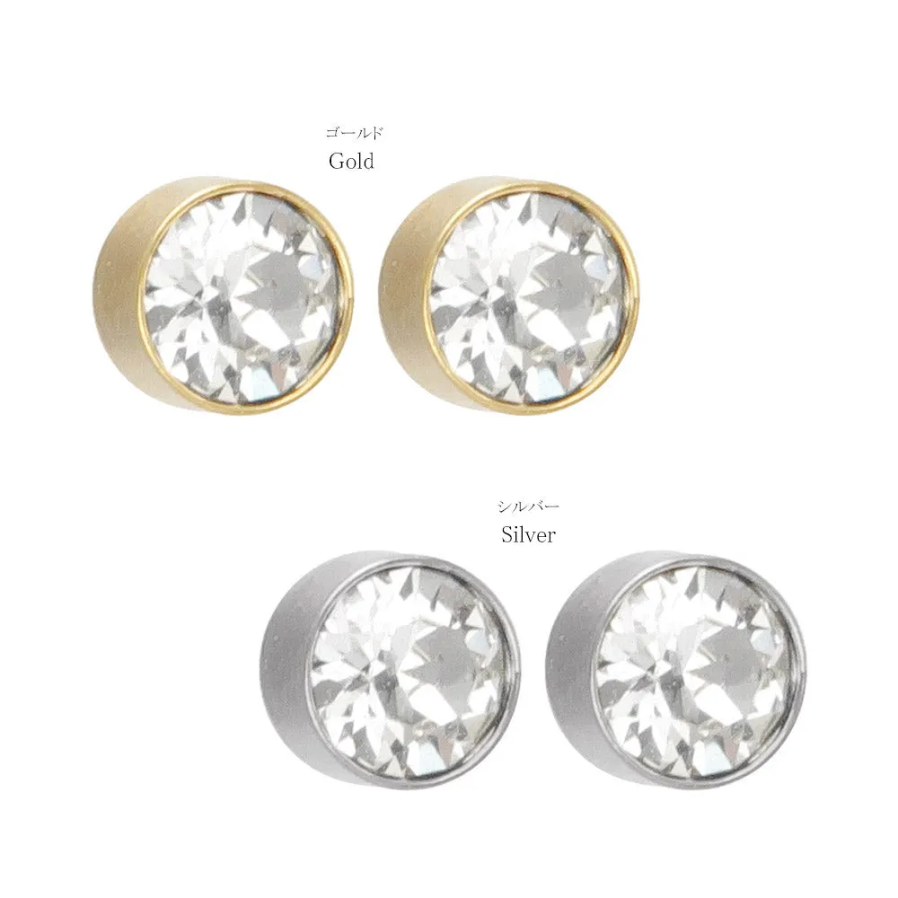 5mm Stone 18K Gold Post Studs