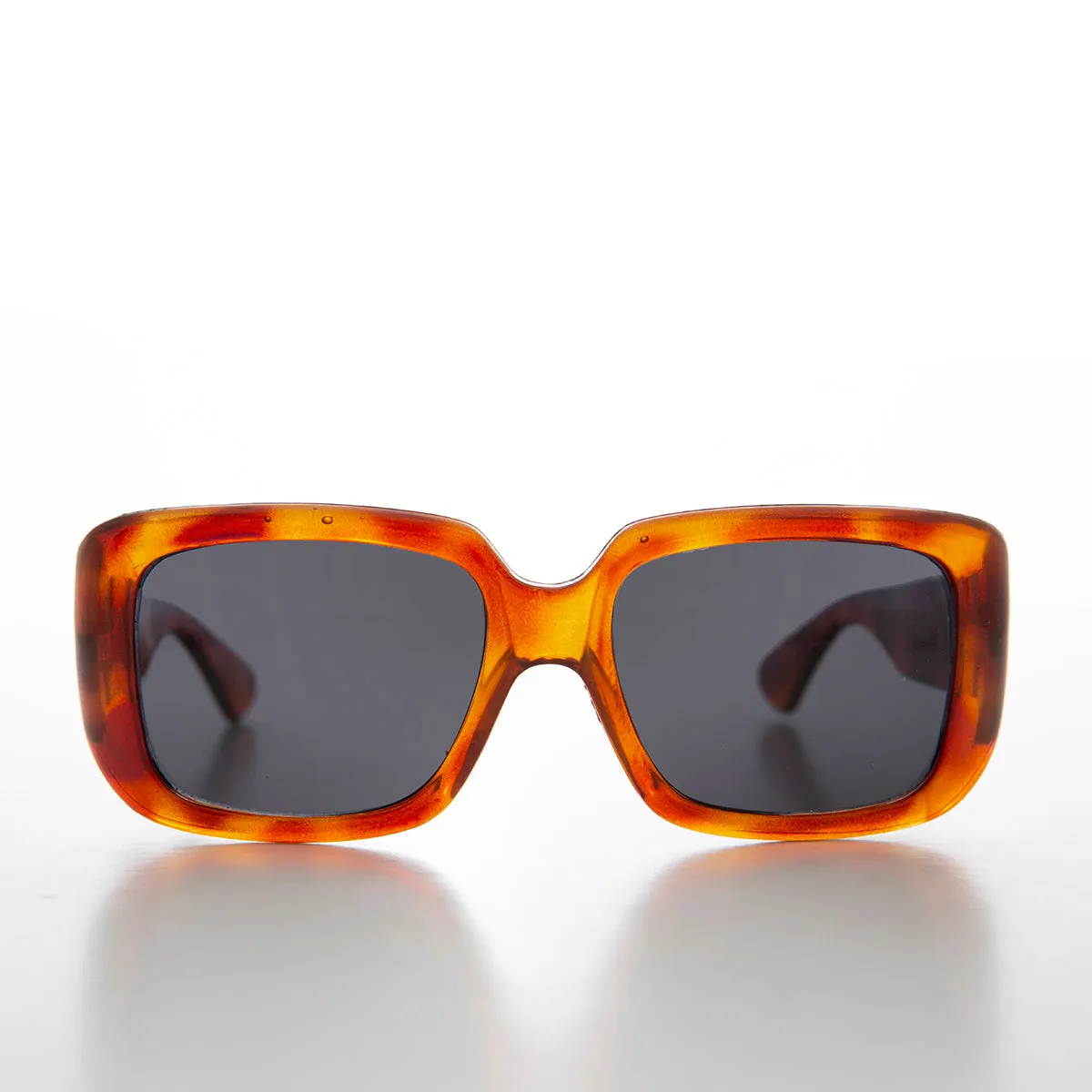 90s Large Rectangle Mod Bold Sunglasses - Tex