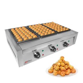 A-T608 Takoyaki Grill with Three Plates | Electric Takoyaki Machine | 84 Pcs | Nonstick | Stainless Steel