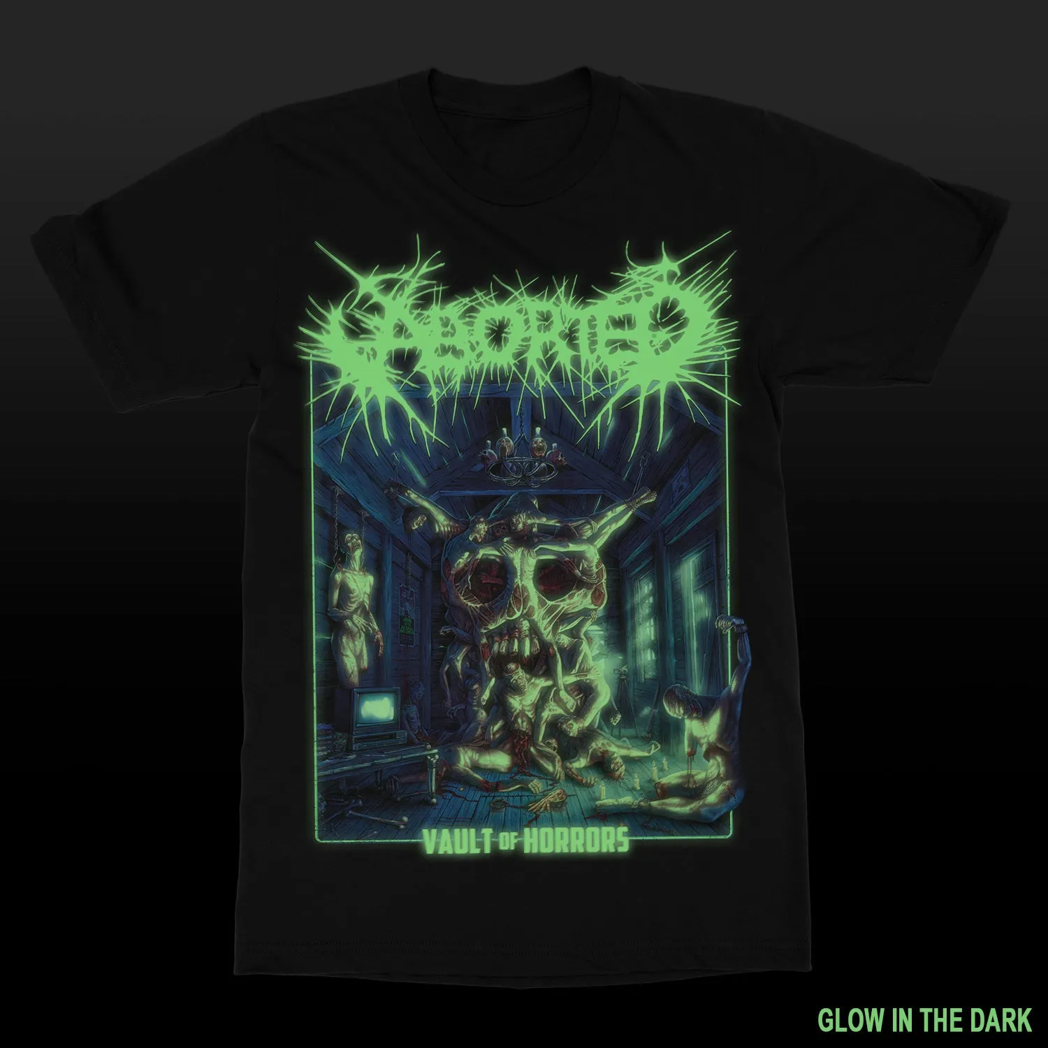 Aborted "Vault Of Horrors (Glow)" T-Shirt