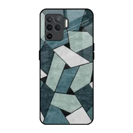 Abstact Tiles Glass Case for Oppo F19 Pro