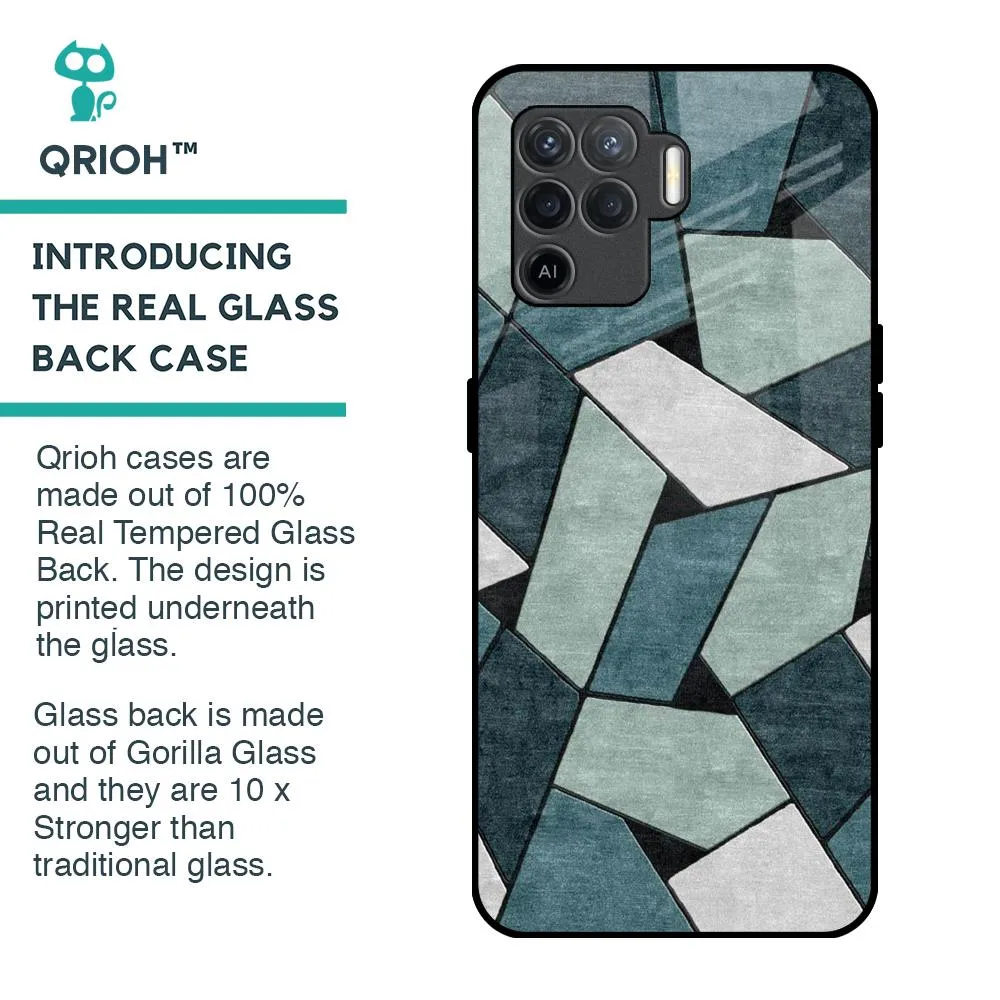 Abstact Tiles Glass Case for Oppo F19 Pro