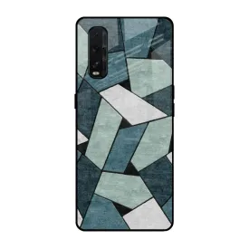 Abstact Tiles Glass Case for Oppo Find X2