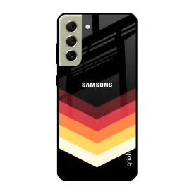 Abstract Arrow Pattern Glass Case For Samsung Galaxy S21 FE 5G