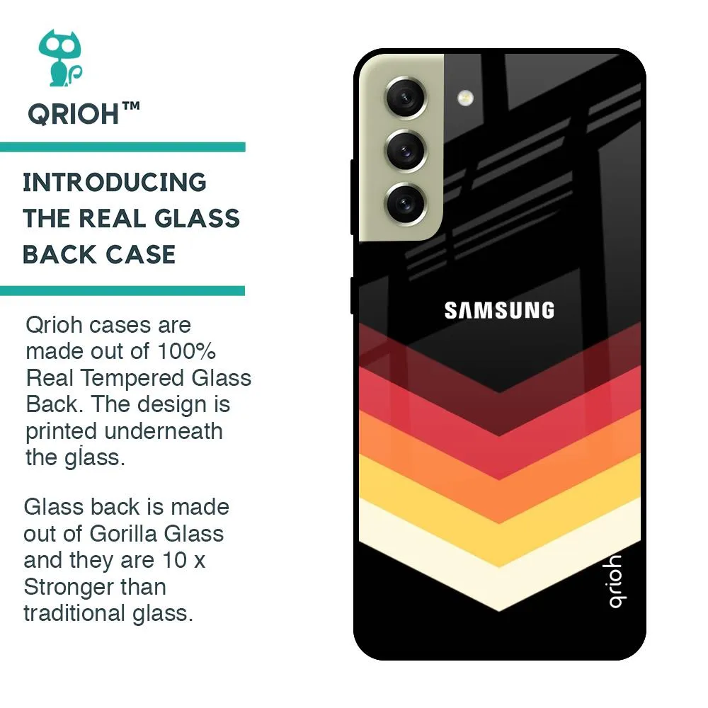 Abstract Arrow Pattern Glass Case For Samsung Galaxy S21 FE 5G