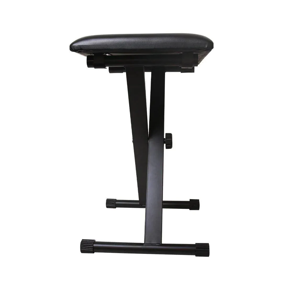 Adjustable Height X-style Keyboard Bench, Black