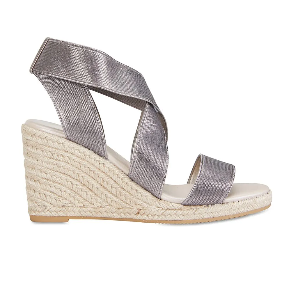 Alamo Espadrille in Pewter Fabric