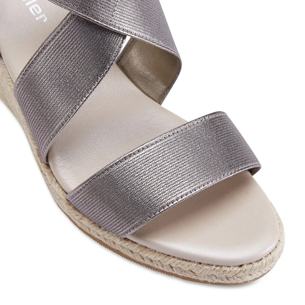 Alamo Espadrille in Pewter Fabric