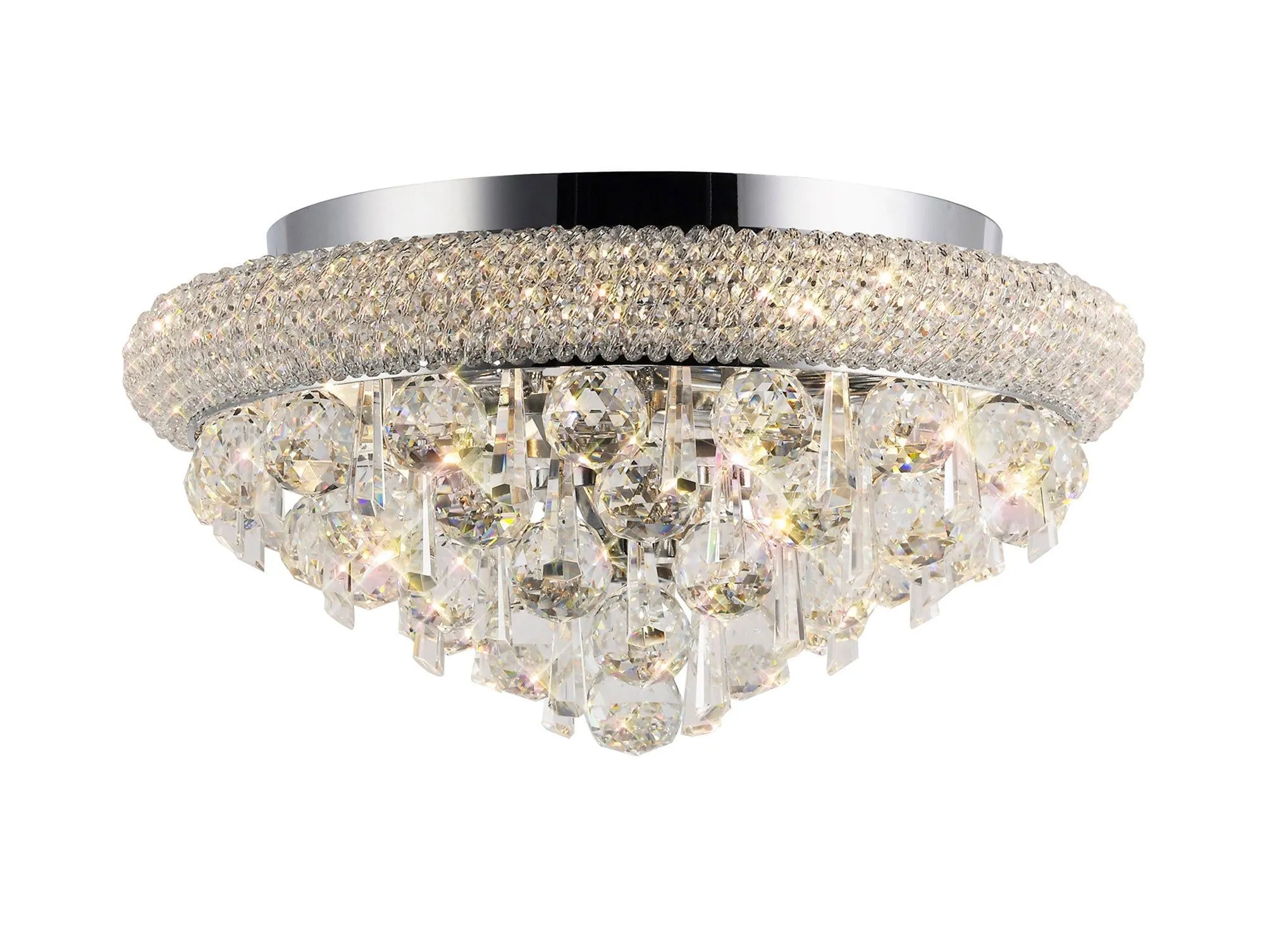 Alexandra Ceiling 6/7/9/16/18 Light E14 Gold/Polished Chrome