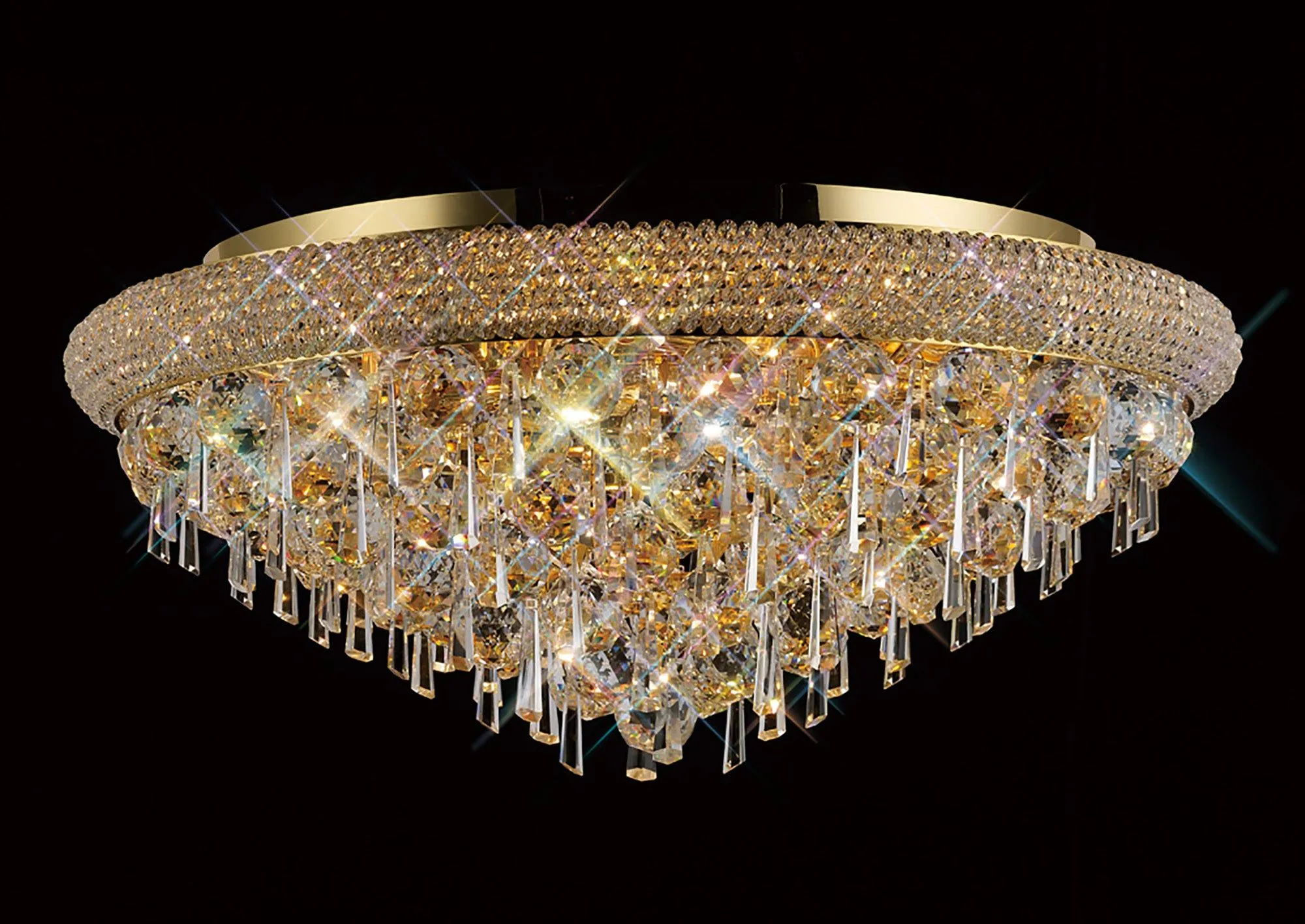 Alexandra Ceiling 6/7/9/16/18 Light E14 Gold/Polished Chrome