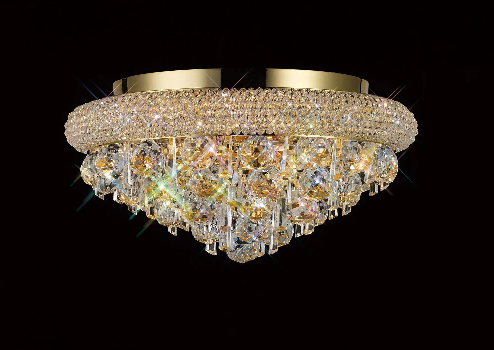 Alexandra Ceiling 6/7/9/16/18 Light E14 Gold/Polished Chrome