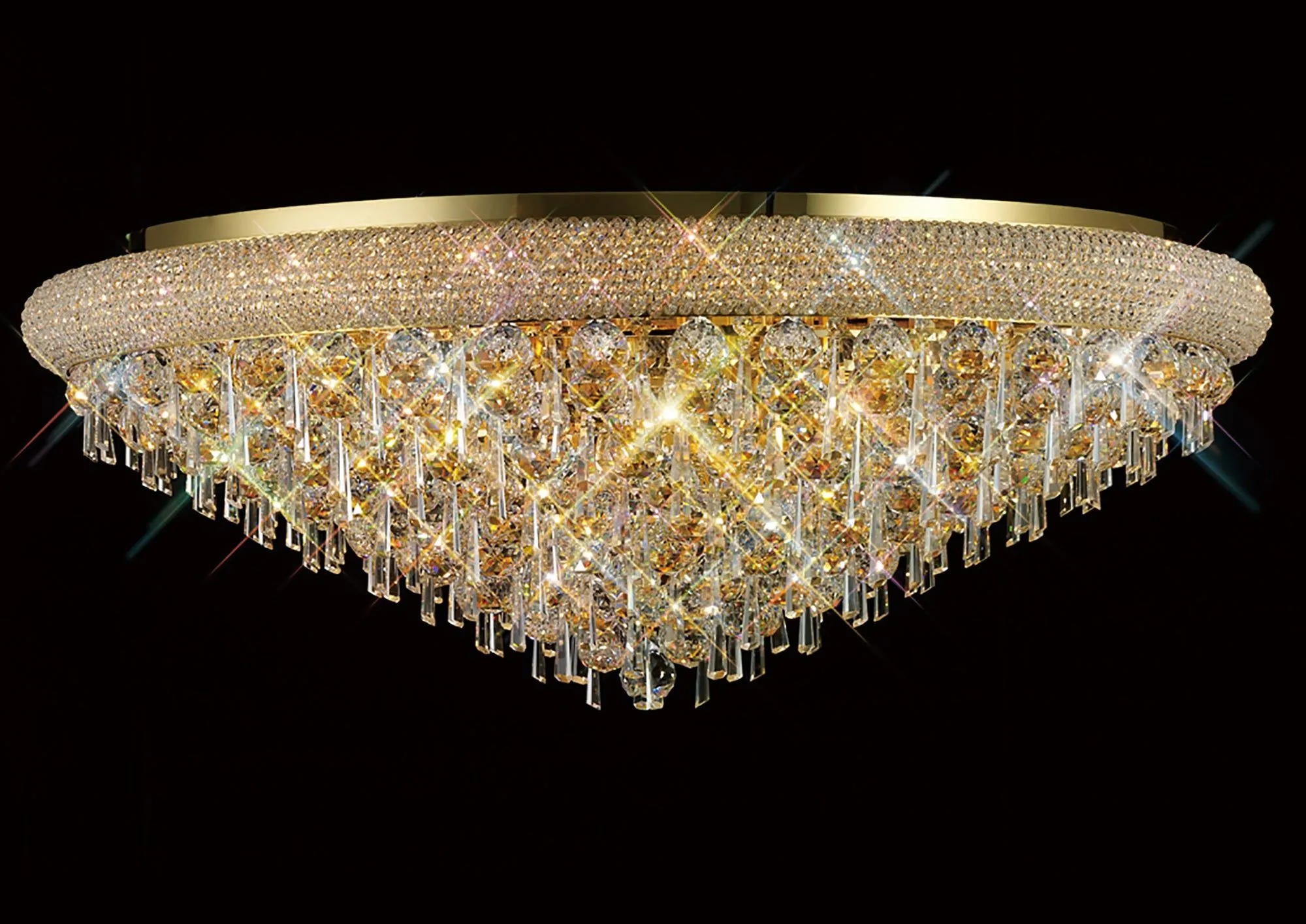 Alexandra Ceiling 6/7/9/16/18 Light E14 Gold/Polished Chrome