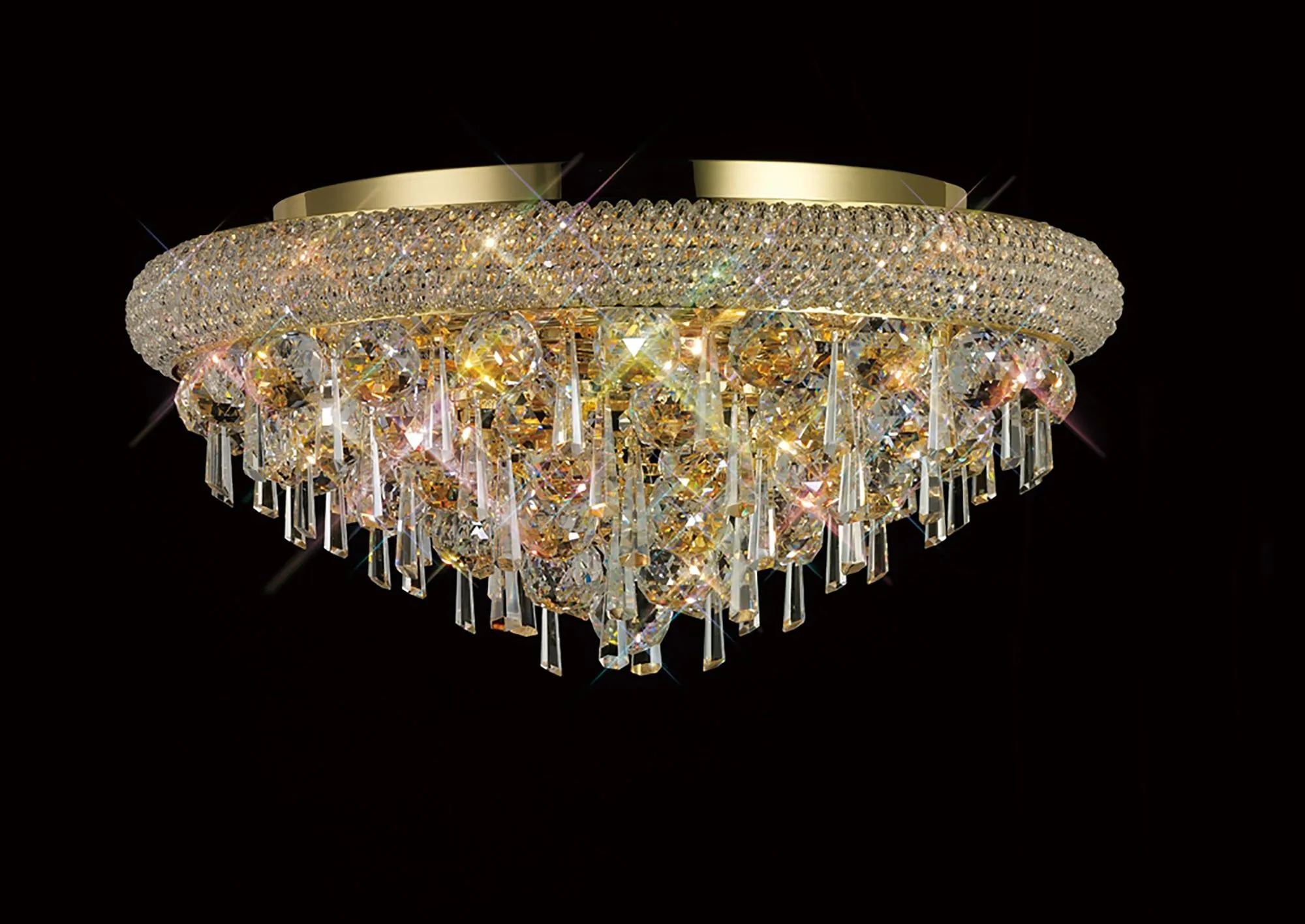 Alexandra Ceiling 6/7/9/16/18 Light E14 Gold/Polished Chrome