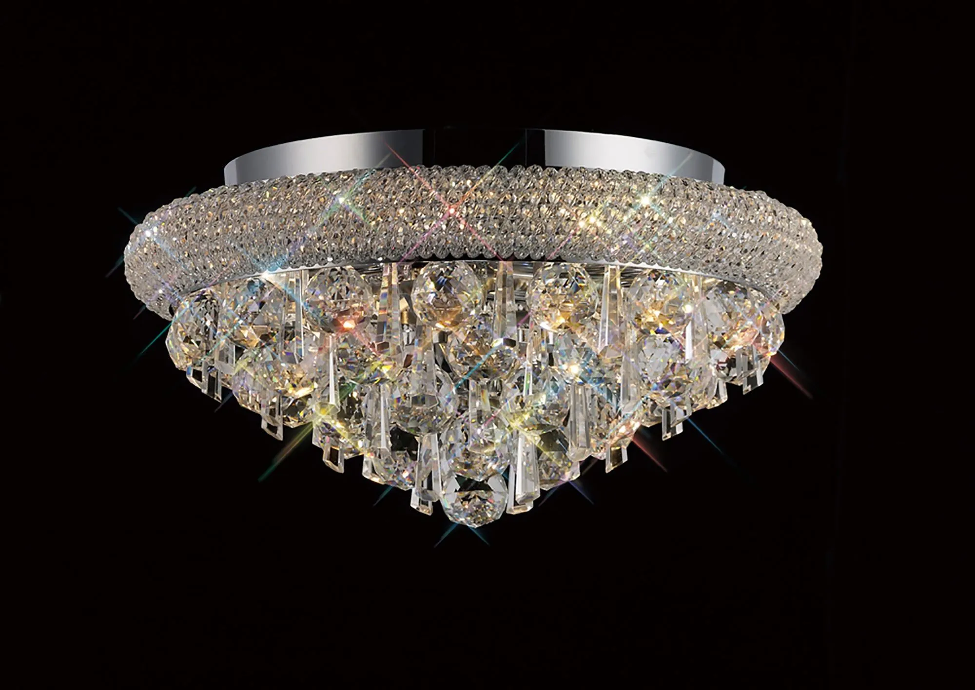 Alexandra Ceiling 6/7/9/16/18 Light E14 Gold/Polished Chrome