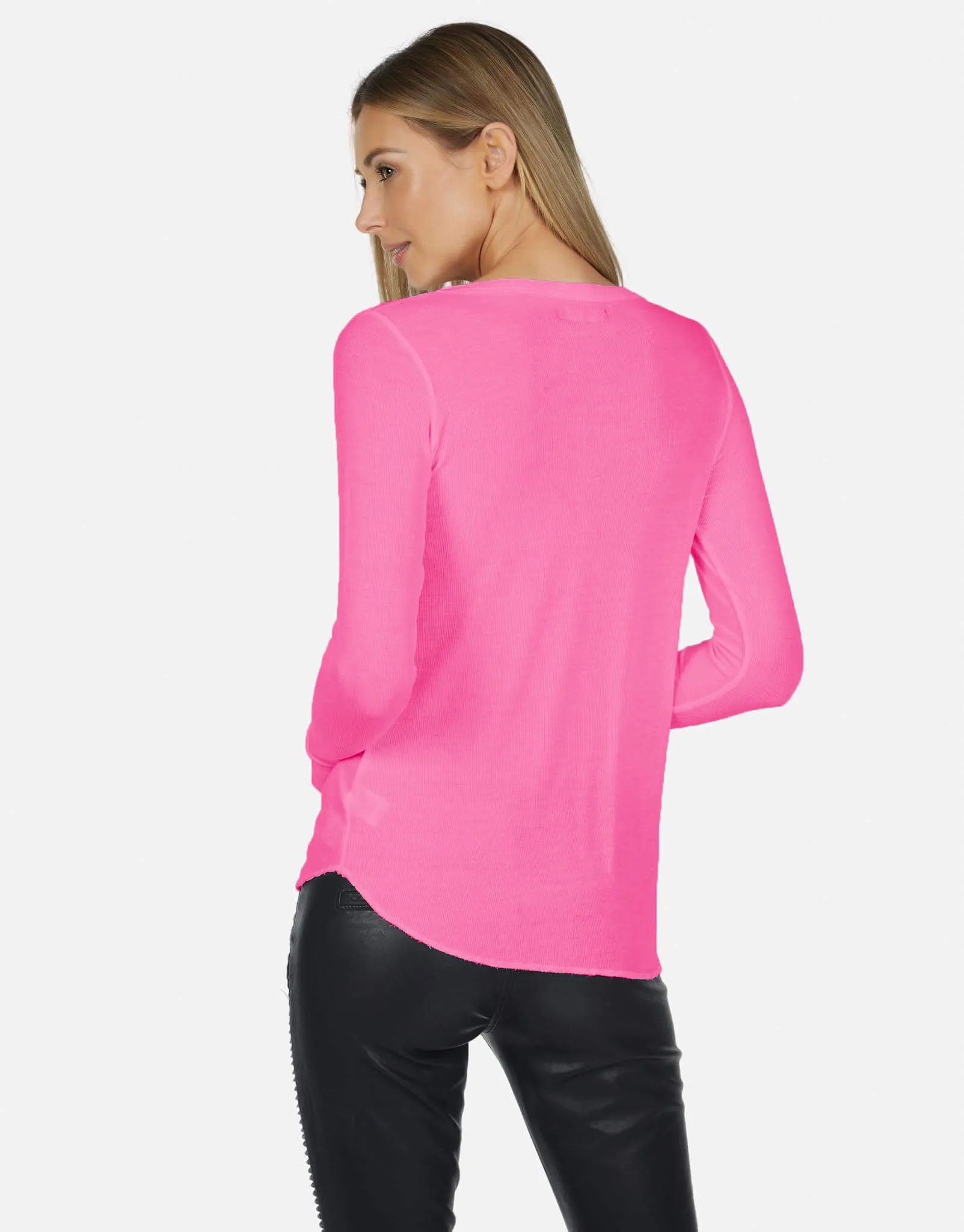 Alick Fitted Tee Neon Pink