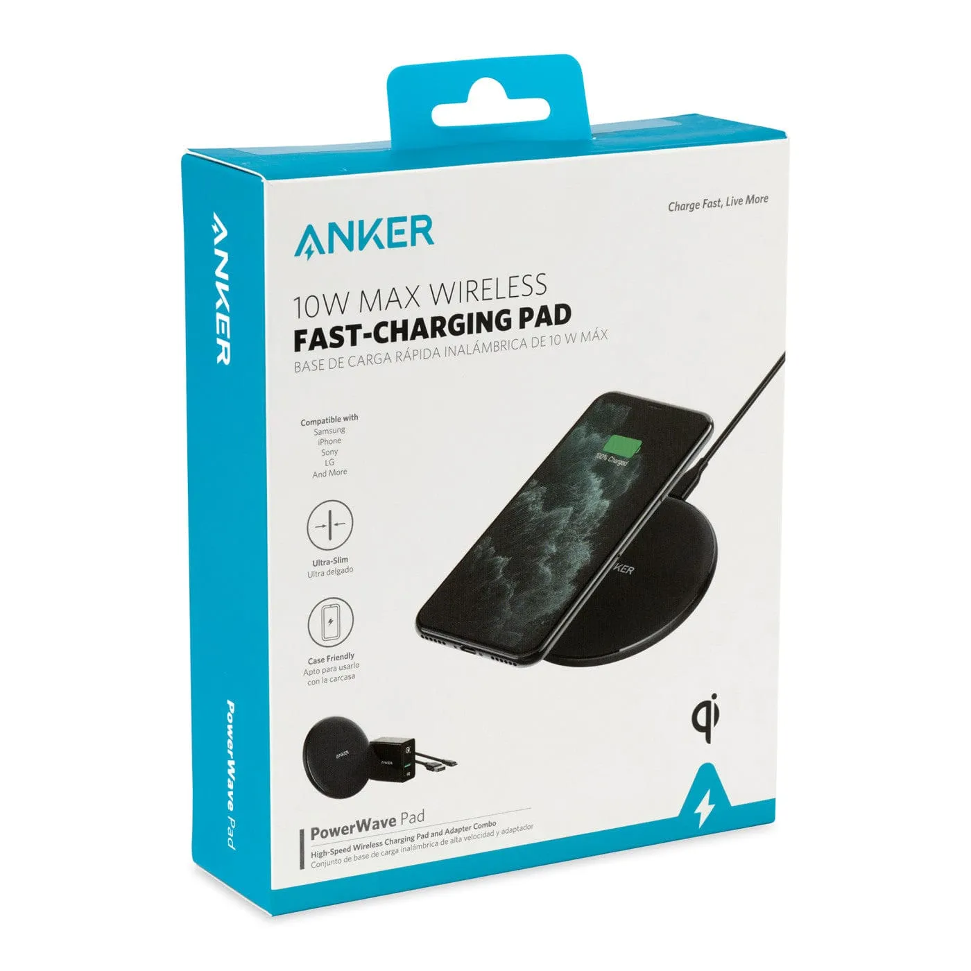 Anker - PowerWave Pad 10W Wireless Charger