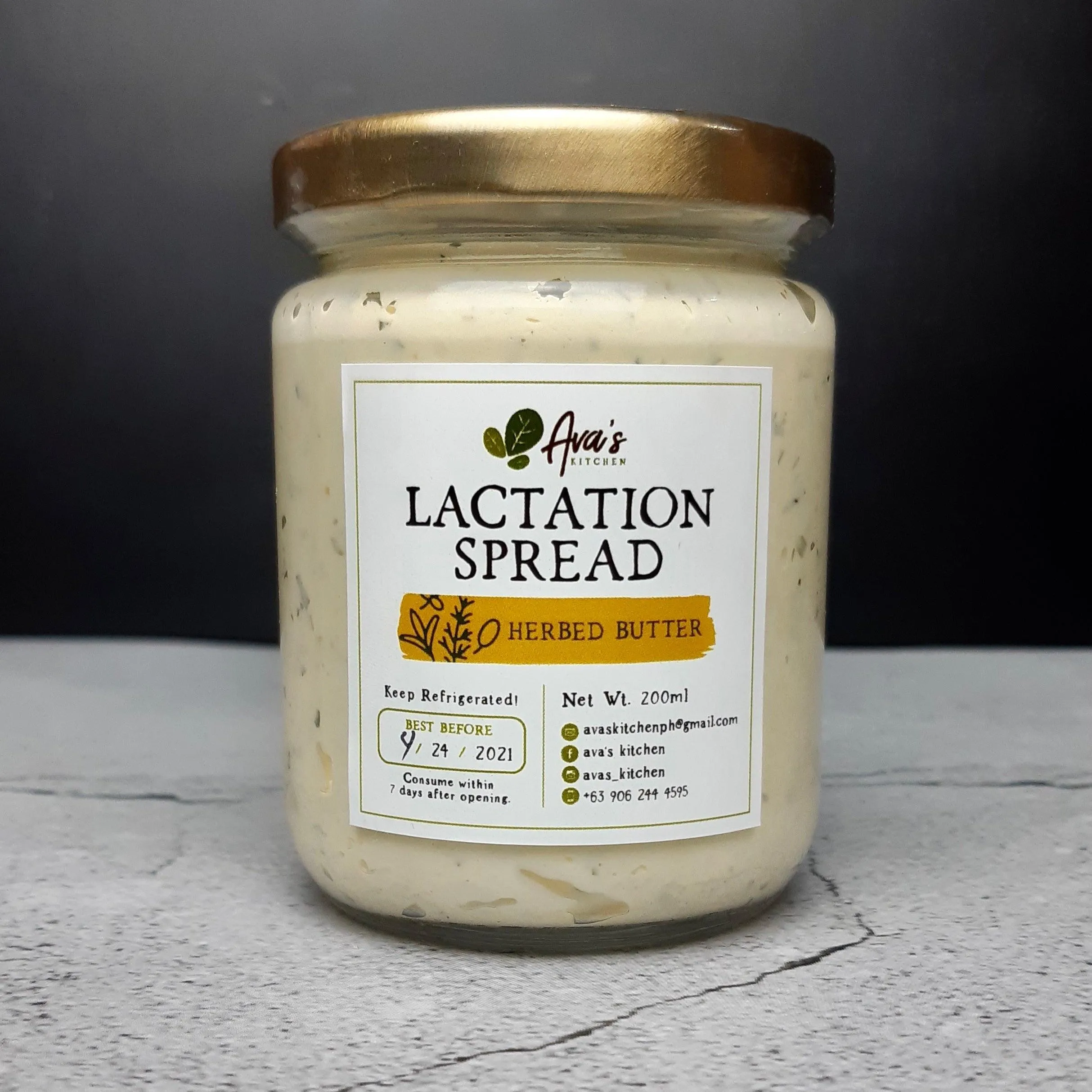 Ava's Kitchen Herbed Butter Lactation Spread 200ml