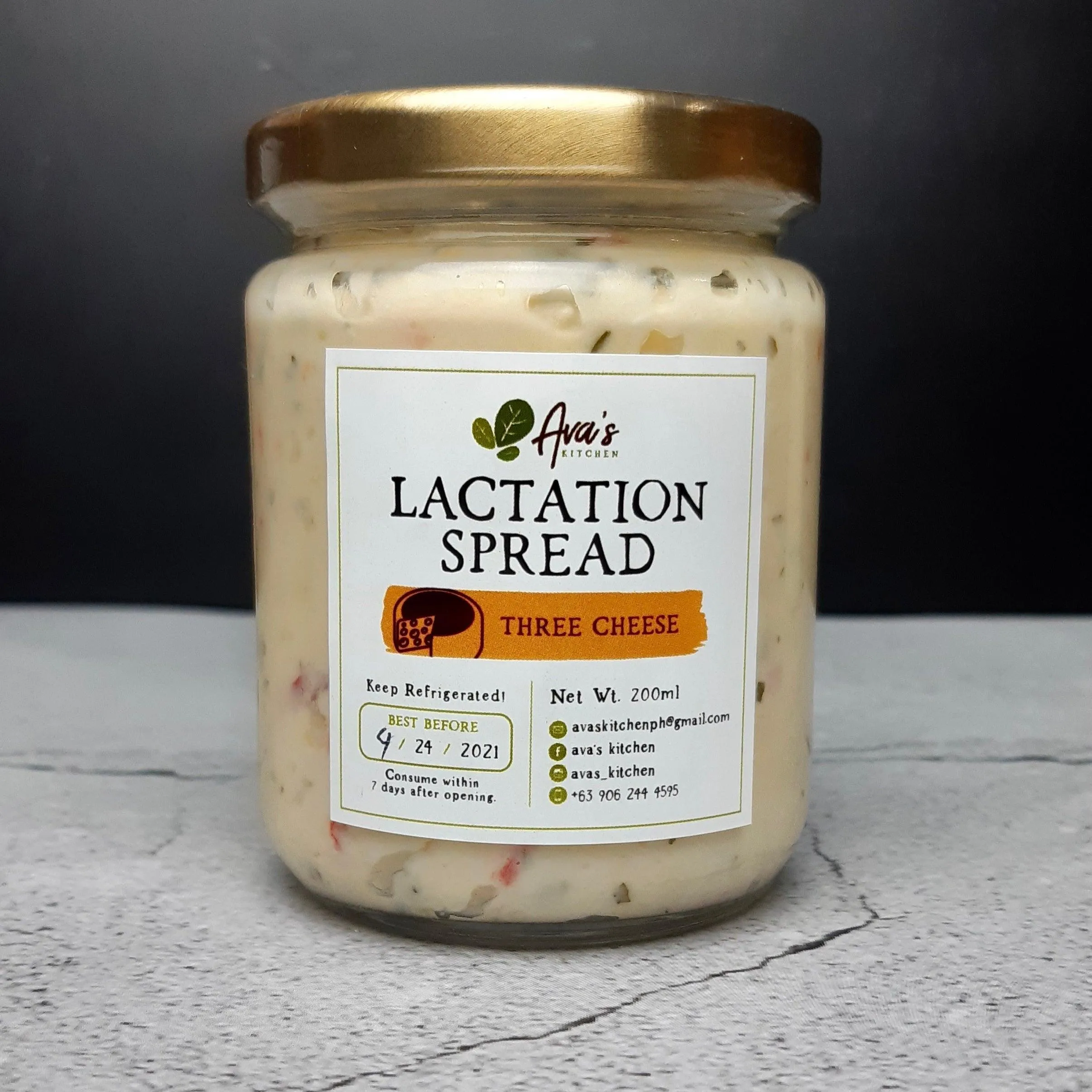 Ava's Kitchen Three Cheese Lactation Spread 200ml