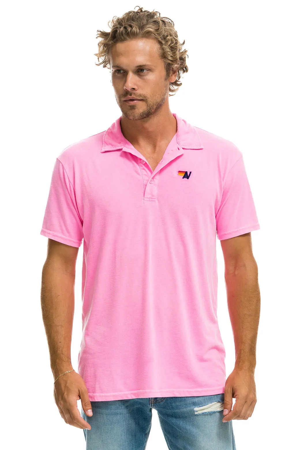 AVIATOR NATION POLO - NEON PINK