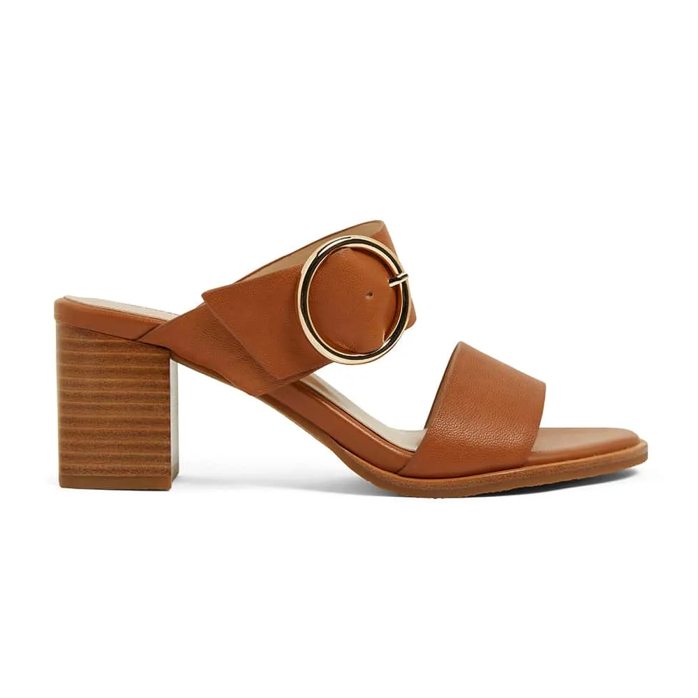 Bali Heel in Cognac Leather