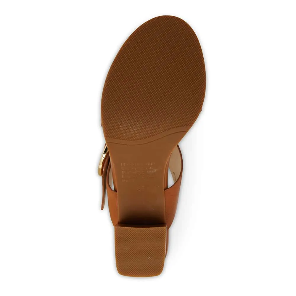 Bali Heel in Cognac Leather