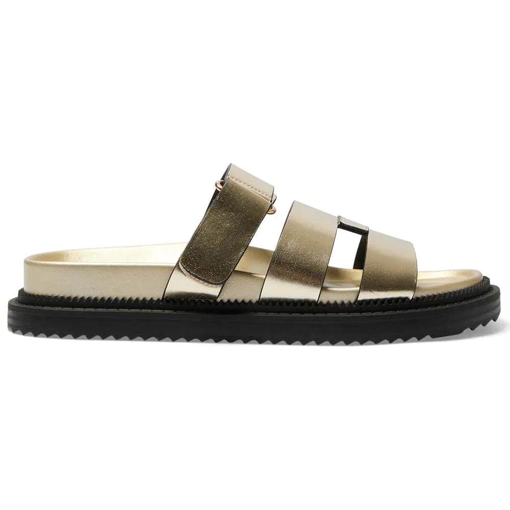 Balmoral Sandal in Gold Smooth Smooth