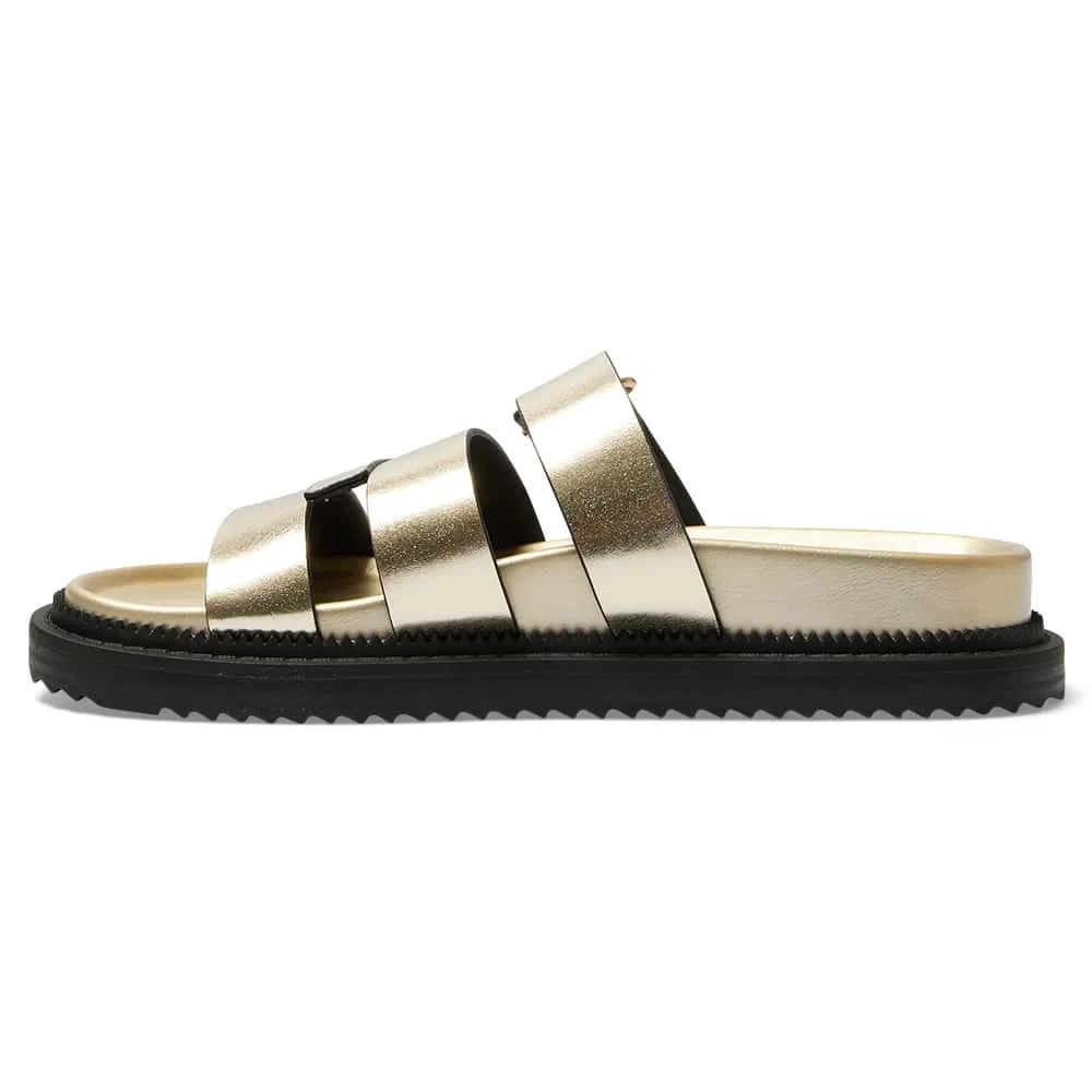 Balmoral Sandal in Gold Smooth Smooth