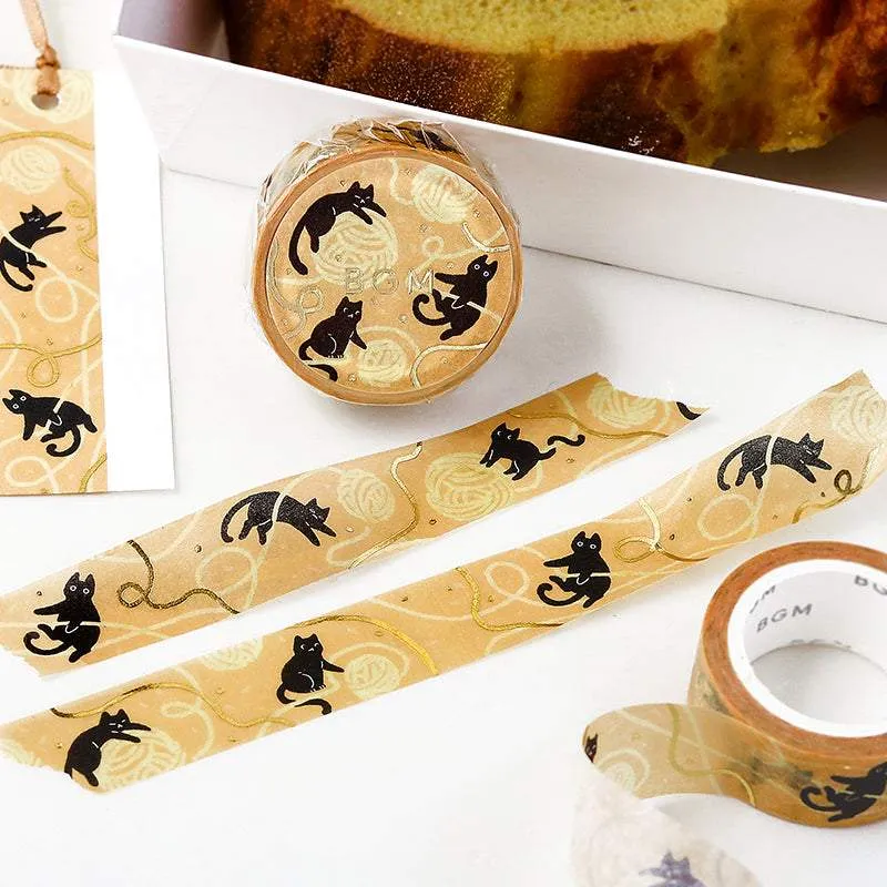 BGM Foil Stamping Masking Tape: Life - Cat and Thread