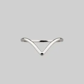 BIASED. Simple Chevron Silver Ring