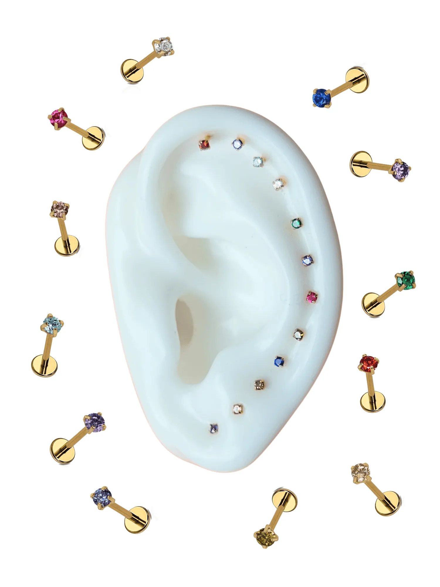 Birthstone Flat Back Stud