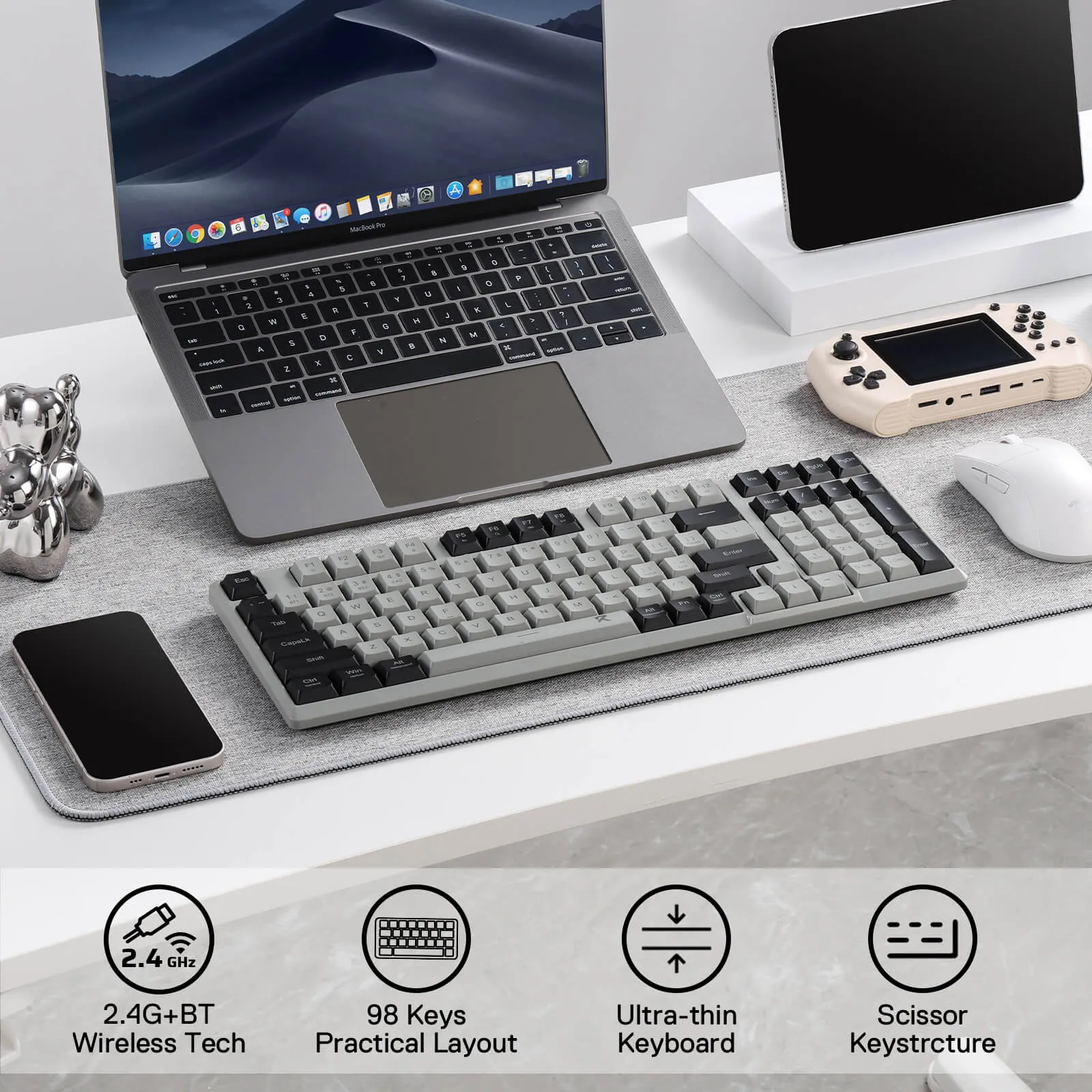 BK7114 Scissor Mechanism Slim Wireless Keyboard