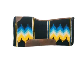 Black, Blue, & Mustard Memory Felt Saddle Pad