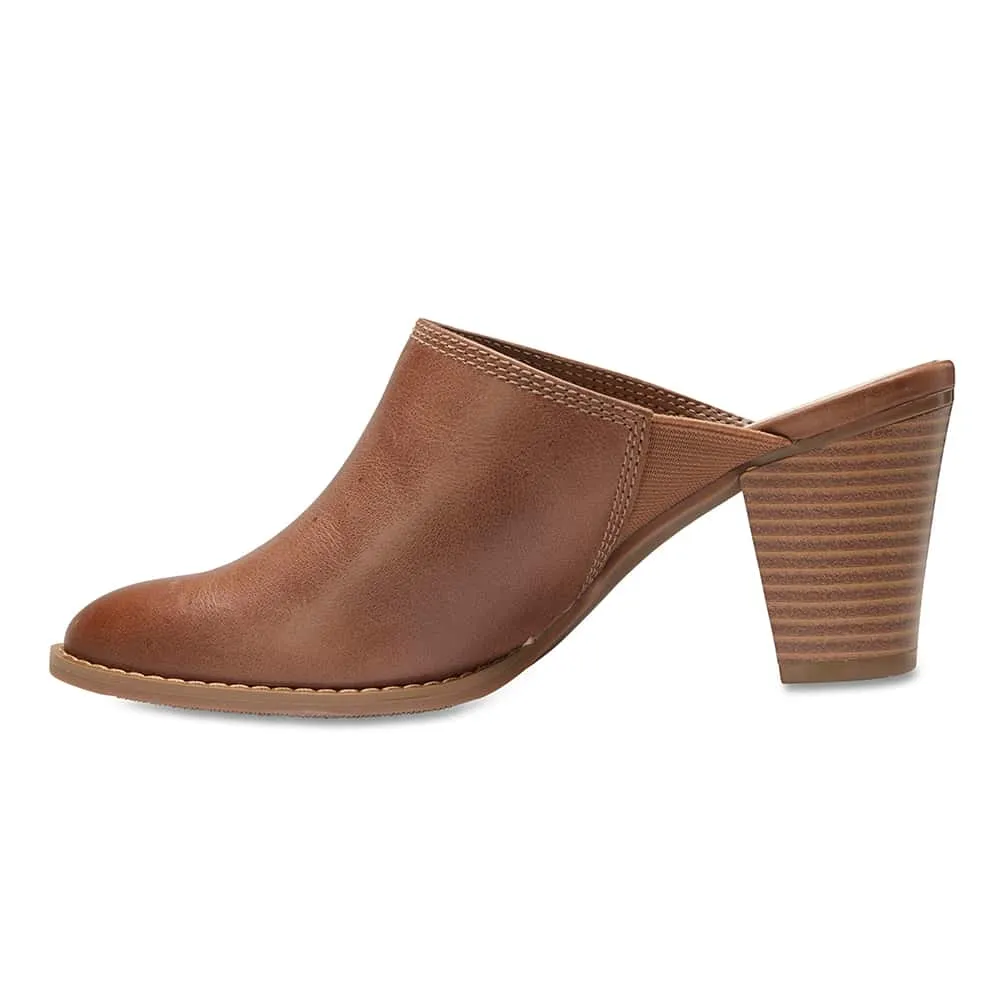 Blair Heel in Chestnut Leather