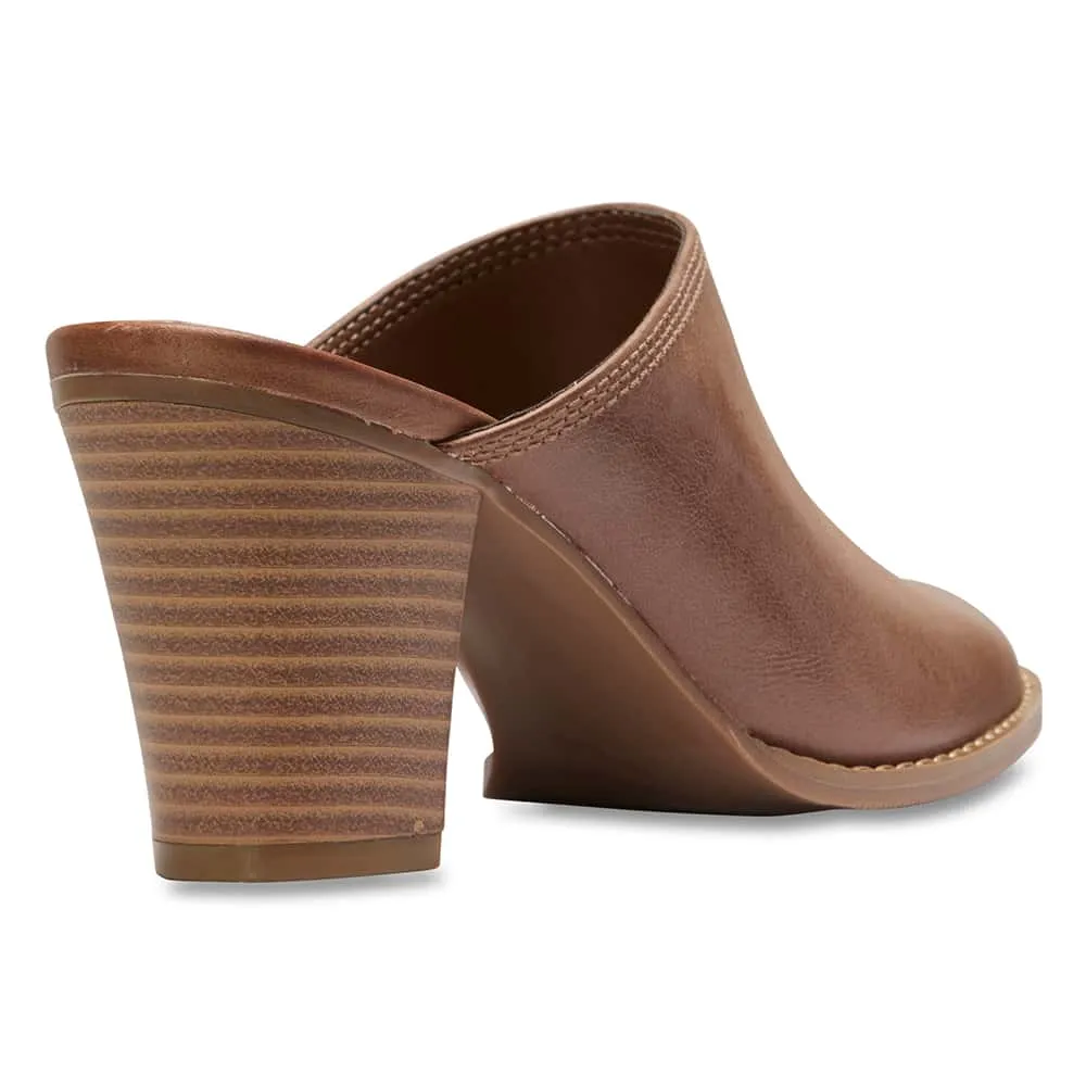 Blair Heel in Chestnut Leather