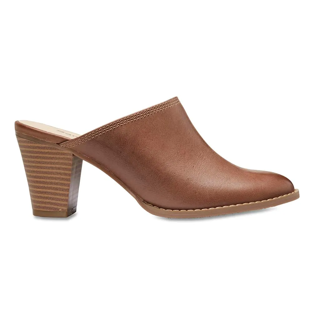 Blair Heel in Chestnut Leather