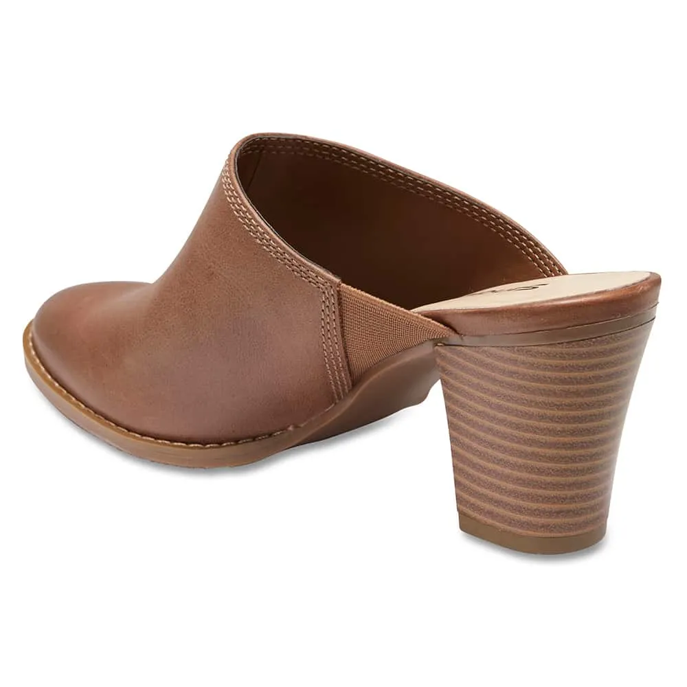 Blair Heel in Chestnut Leather