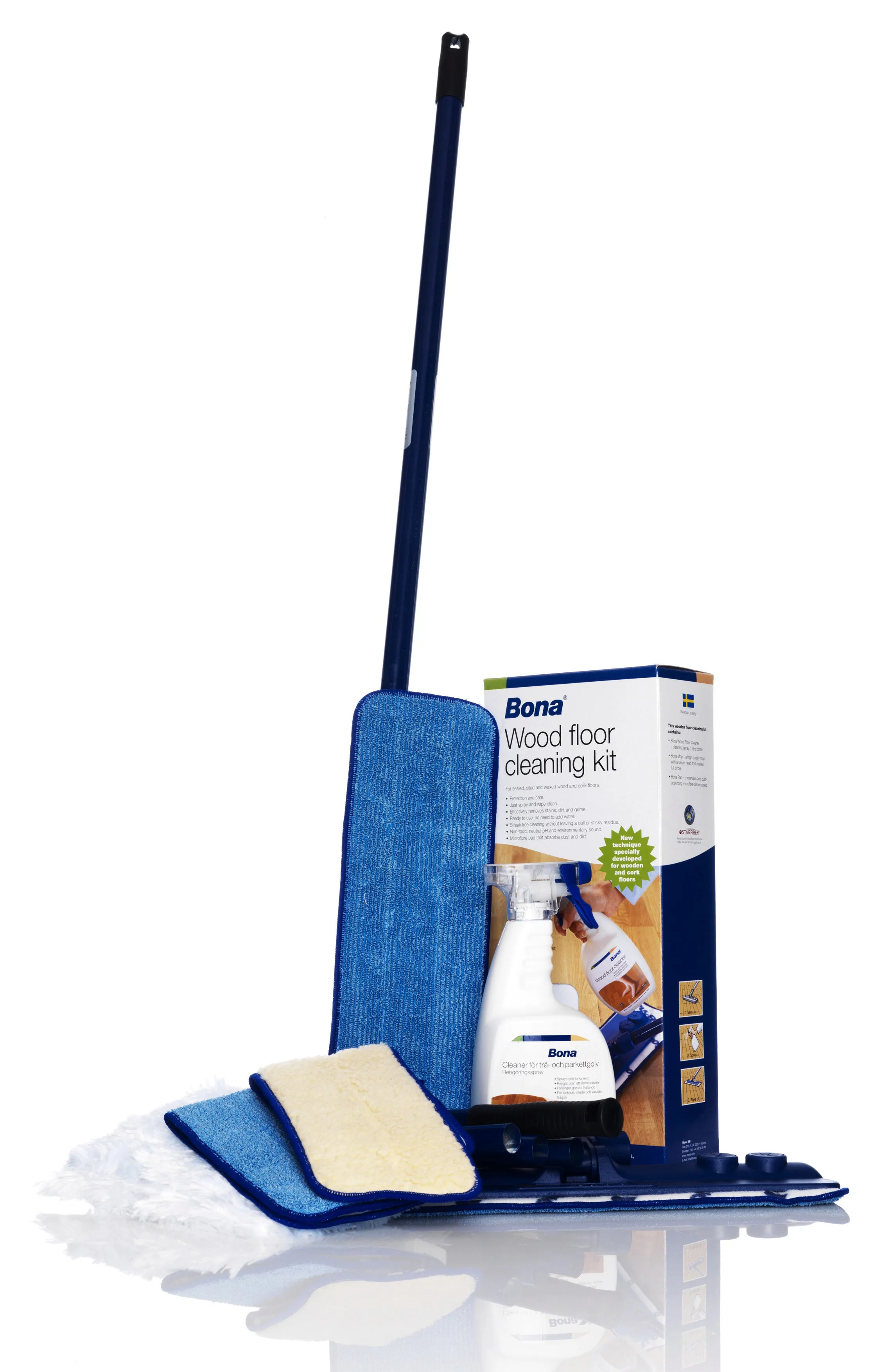 Bona Wood Floor Cleaning 1 Litro   Kit per la manutenzione di tutti i parquet in legno